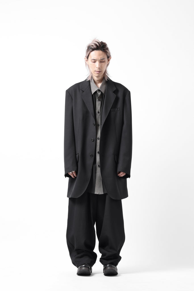 Y's for men 3BUTTONS TAILORED JACKET / CLASSIC WOOL GABADINE