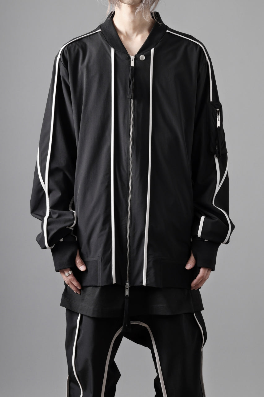 thom/krom MA-1 JACKET / ELASTIC NYLON + REFLECTION PIPING