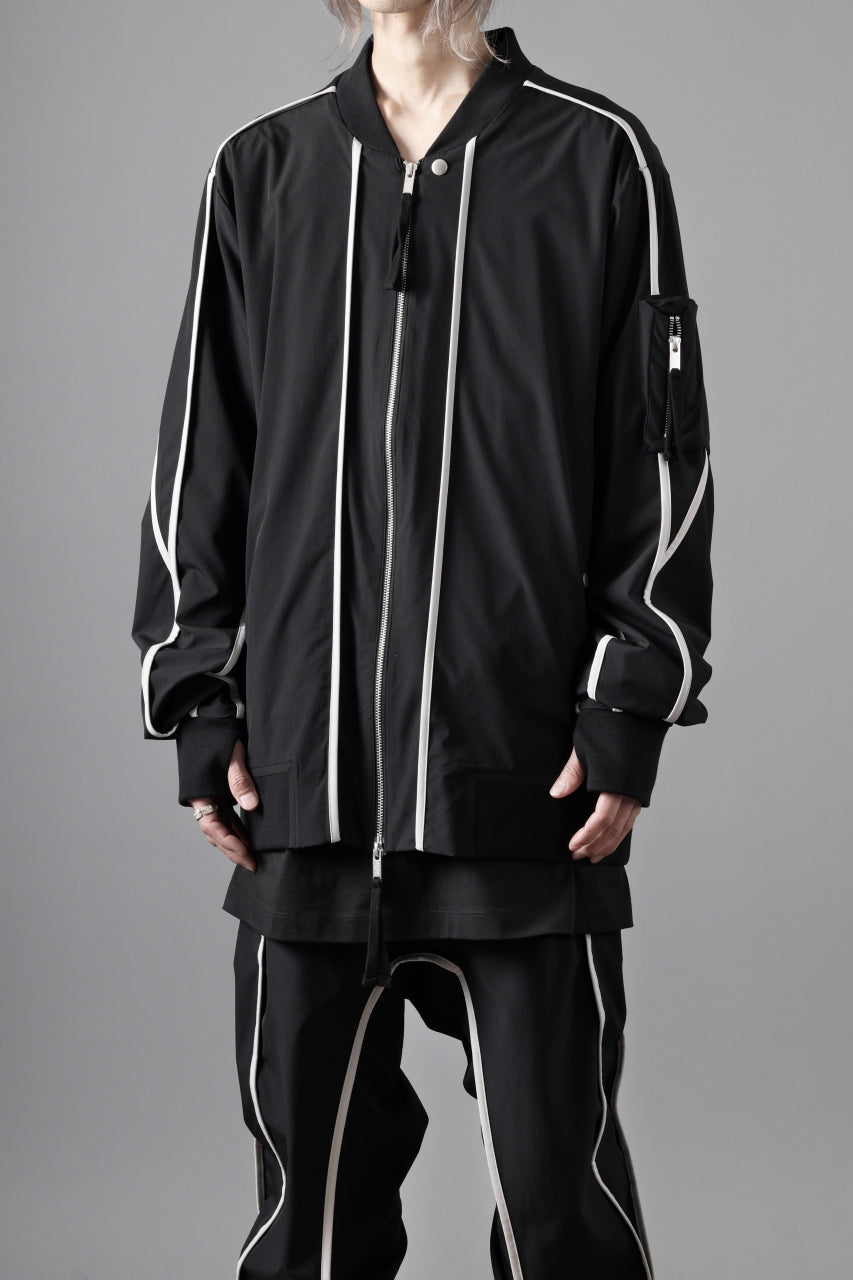 thom/krom MA-1 JACKET / ELASTIC NYLON + REFLECTION PIPING