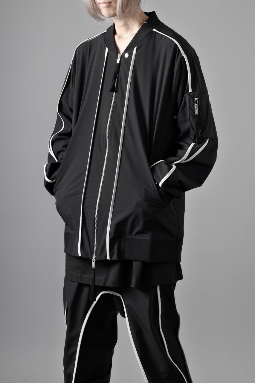 thom/krom MA-1 JACKET / ELASTIC NYLON + REFLECTION PIPING