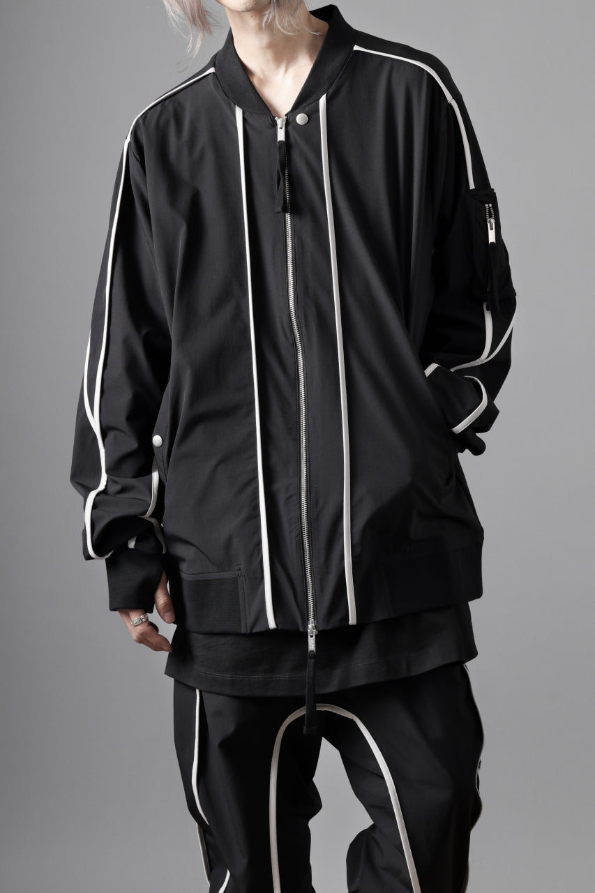 thom/krom MA-1 JACKET / ELASTIC NYLON + REFLECTION PIPING