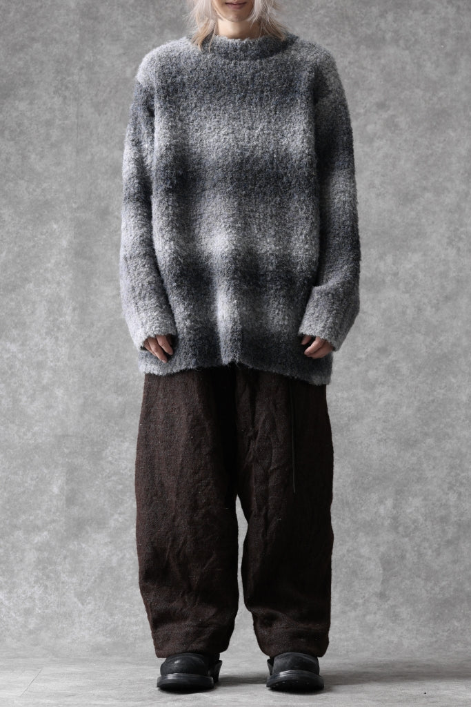 YUTA MATSUOKA 2tucks wide trousers / natural wool linen