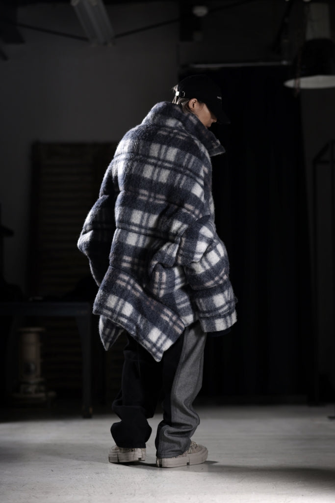 Feng Chen Wang UPSIDE DOWN JACKET IN CHECK PATTERN