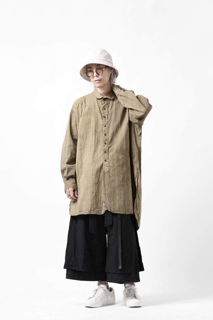 KLASICA REGULAR COLLAR OVER SIZED SHIRT / GARMENT NATURAL DYED