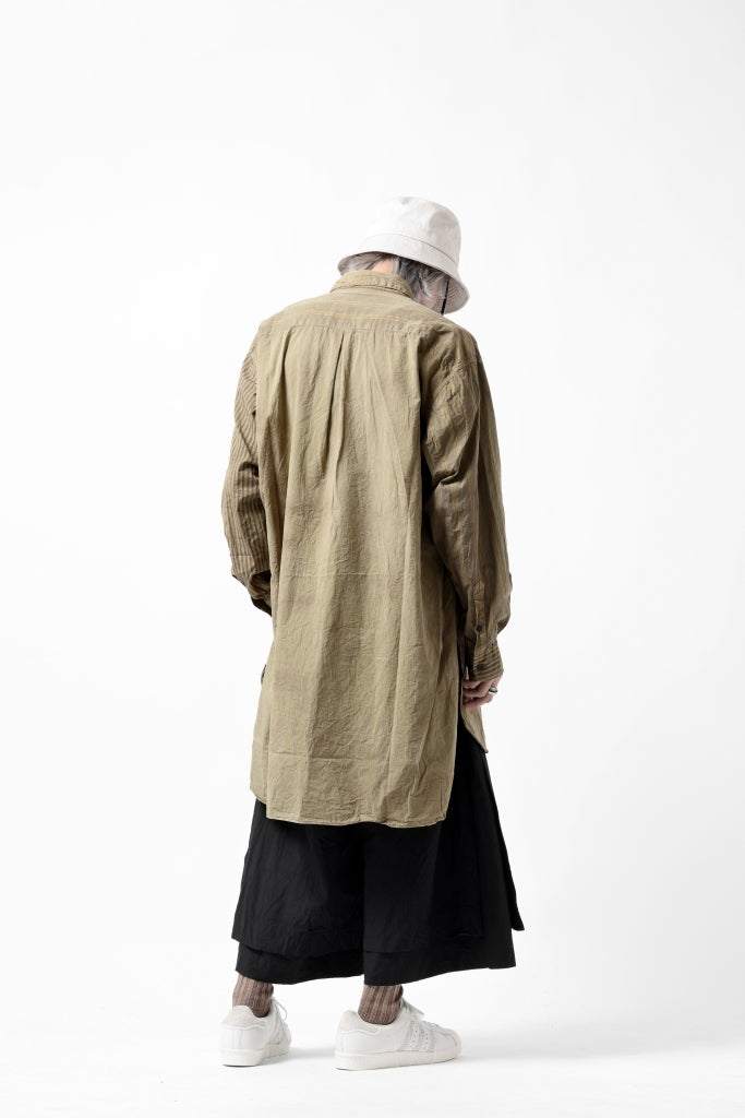 KLASICA REGULAR COLLAR OVER SIZED SHIRT / GARMENT NATURAL DYED