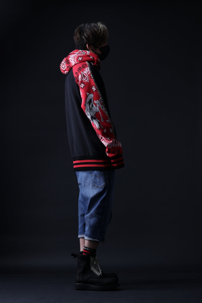 MASSIMO SABBADIN exclusive HOODY wt. VINTAGE DENIM/BANDANA APP. 