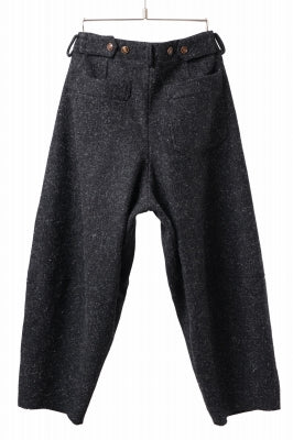 YUTA MATSUOKA wide taper cropped pants / british wool melton including kempi