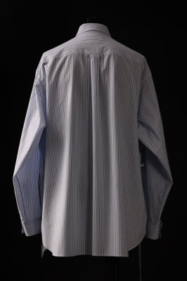 FACETASM ASSYMETRICAL BELTED STRIPE SHIRT