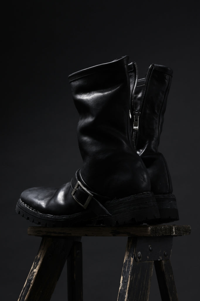 incarnation x LOOM exclusive HORSE LEATHER ENGINEER SIDE ZIP BOOTS-6th / VIBRAM GOODYEAR WELTED