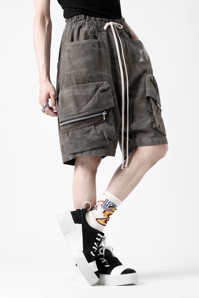 A.F ARTEFACT RUGGED CARGO SHORTS / VINTAGE DYED