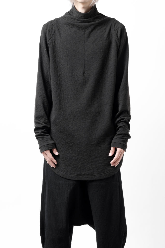 FIRST AID TO THE INJURED -UMEO- MOCK NECK LS TOPS / DOUBLE WAVY JERSEY