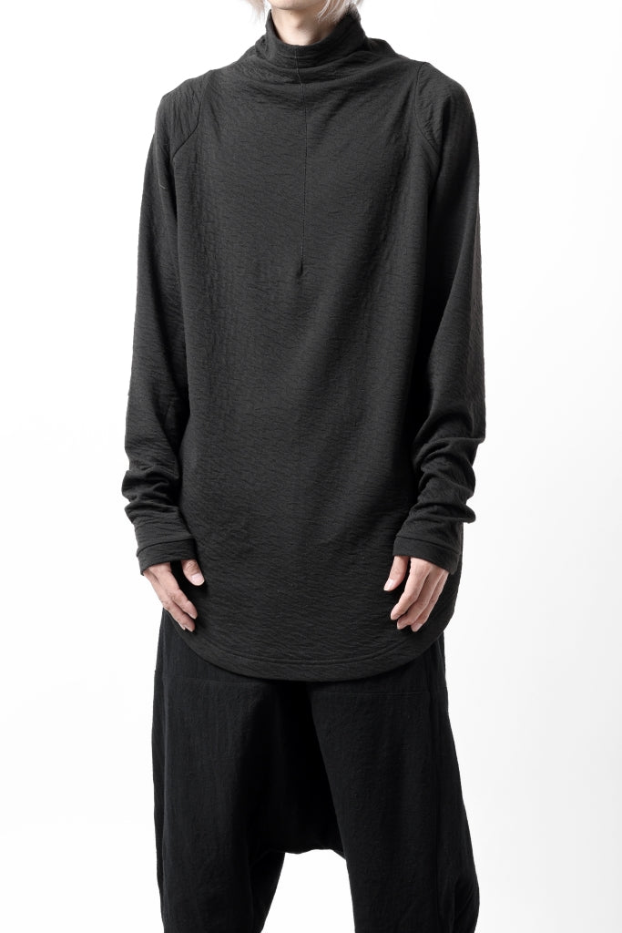 FIRST AID TO THE INJURED -UMEO- MOCK NECK LS TOPS / DOUBLE WAVY JERSEY