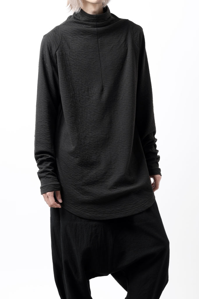 FIRST AID TO THE INJURED -UMEO- MOCK NECK LS TOPS / DOUBLE WAVY JERSEY