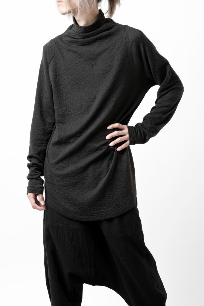 FIRST AID TO THE INJURED -UMEO- MOCK NECK LS TOPS / DOUBLE WAVY JERSEY