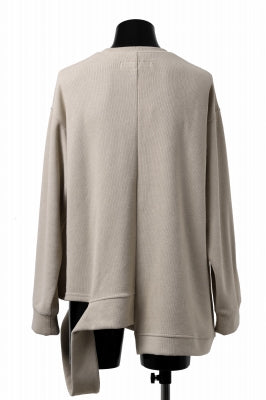 A.F ARTEFACT ASYMMETRY LOOP HEM TOP / COPE KNIT JERSEY