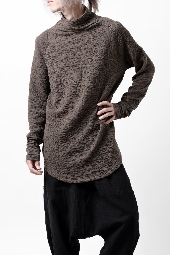 FIRST AID TO THE INJURED -UMEO- MOCK NECK LS TOPS / DOUBLE WAVY JERSEY