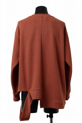 A.F ARTEFACT ASYMMETRY LOOP HEM TOP / COPE KNIT JERSEY