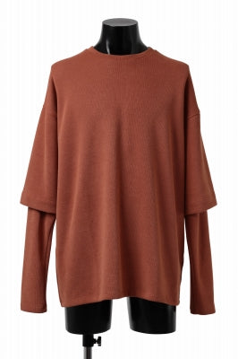 A.F ARTEFACT LAYERED SLEEVE TOP / COPE KNIT JERSEY