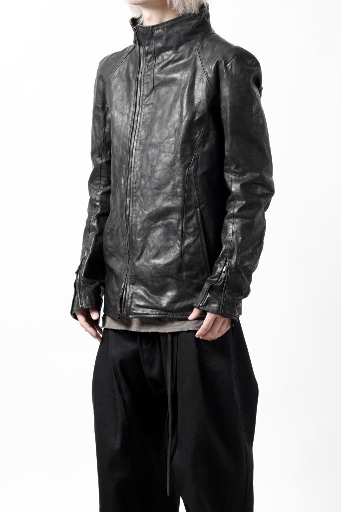 incarnation BUFFALO LEATHER DIAGONAL-ZIP DART SHOULDER BLOUSON JB-1 / OBJECT DYED 