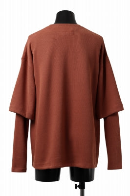 A.F ARTEFACT LAYERED SLEEVE TOP / COPE KNIT JERSEY