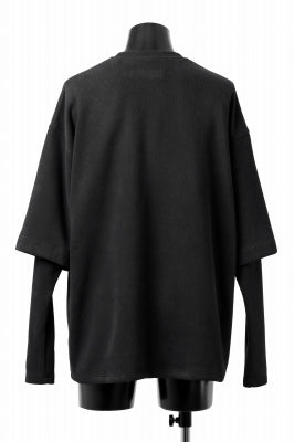 A.F ARTEFACT LAYERED SLEEVE TOP / COPE KNIT JERSEY