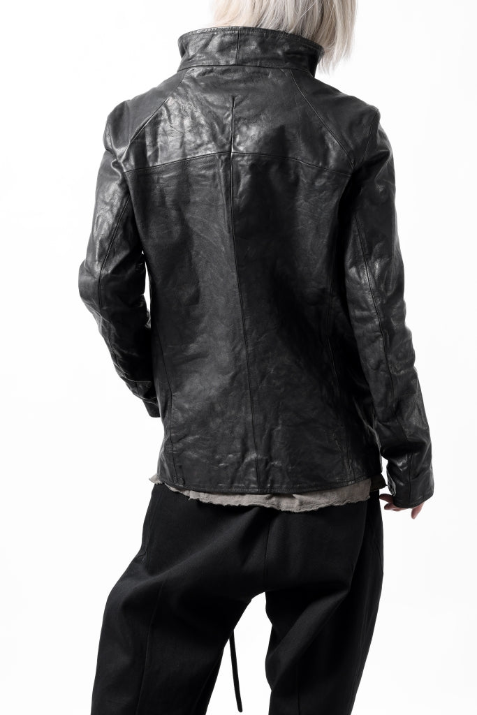 incarnation BUFFALO LEATHER DIAGONAL-ZIP DART SHOULDER BLOUSON JB-1 / OBJECT DYED 