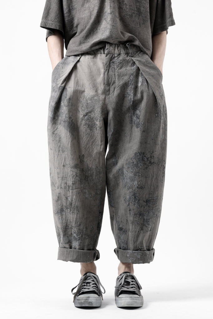 COLINA W TUCK TROUSERS / ANCIENT DYED TUSSER