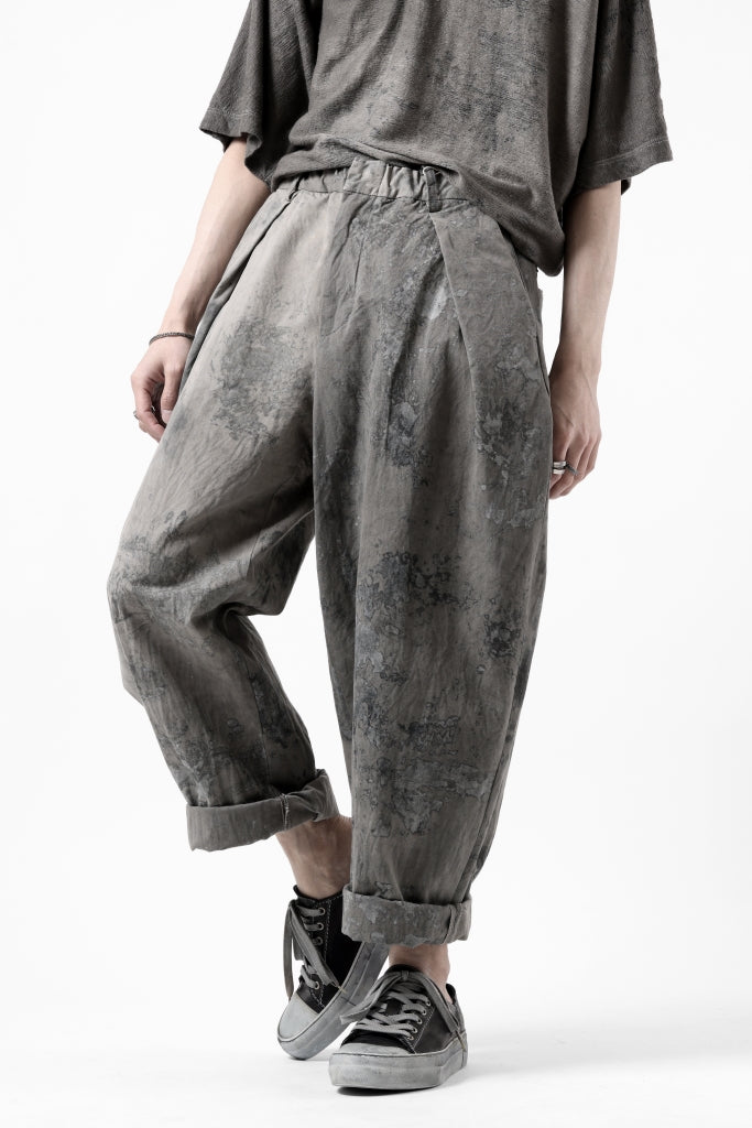 COLINA W TUCK TROUSERS / ANCIENT DYED TUSSER