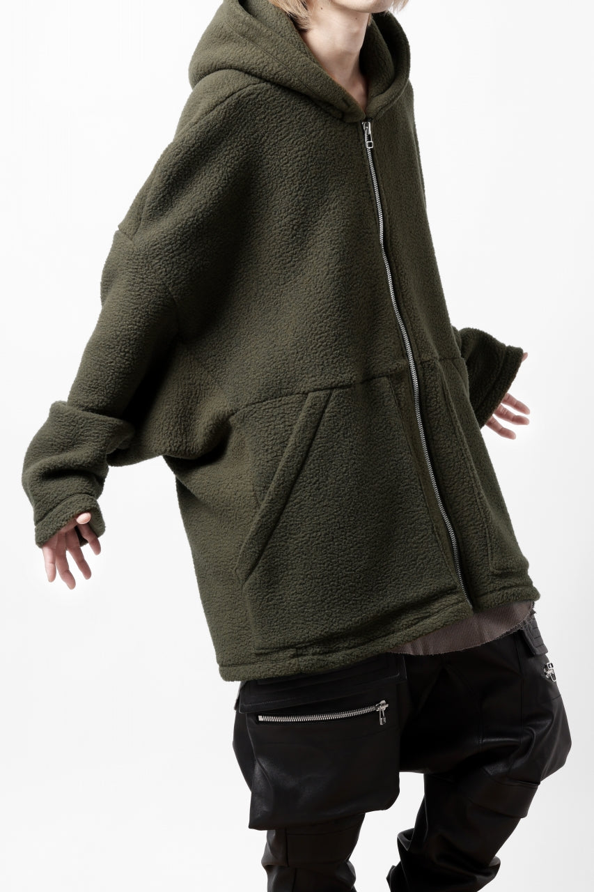 A.F ARTEFACT SHERPA ZIP HOODED JACKET