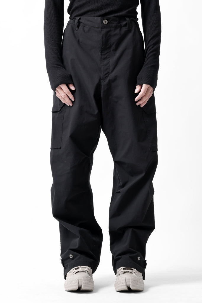 ISAMU KATAYAMA BACKLASH WIDE CARGO PANTS / STRETCH TYPEWRITER CLOTH