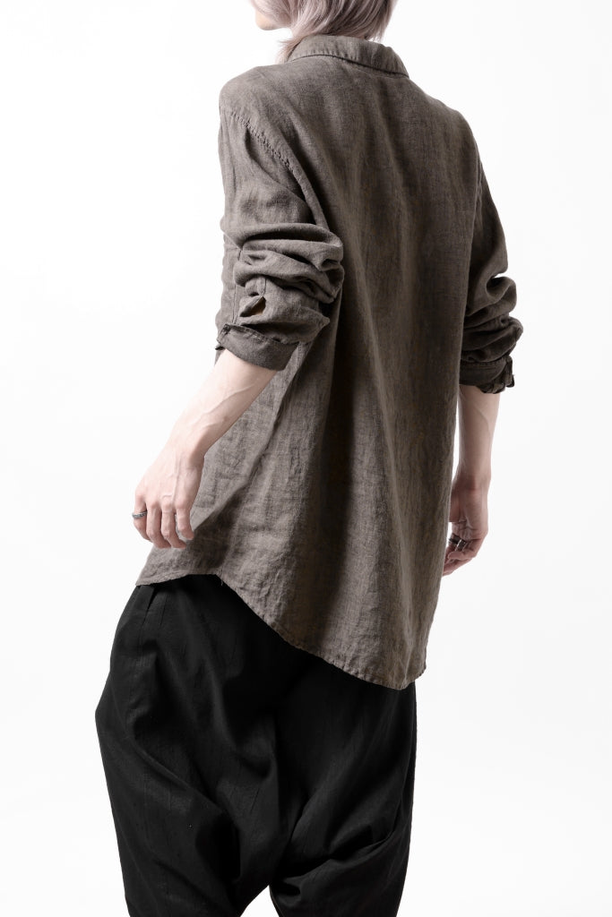 daub DYEING PLAIN SHIRT / ORGANIC LINEN