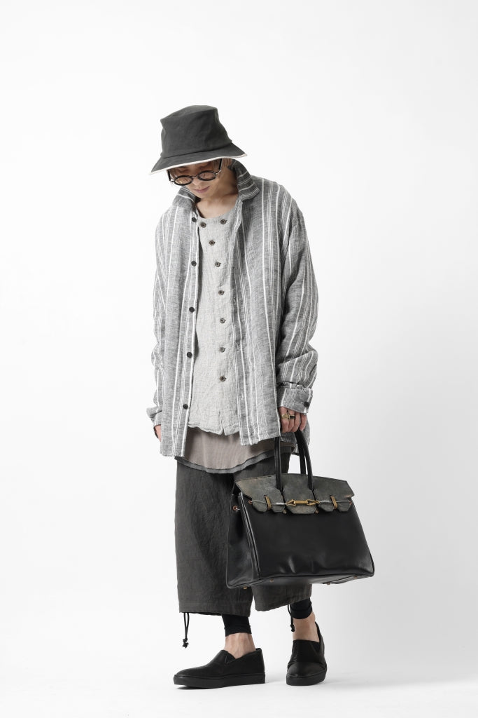 _vital exclusive oversized shirt / random stripe linen