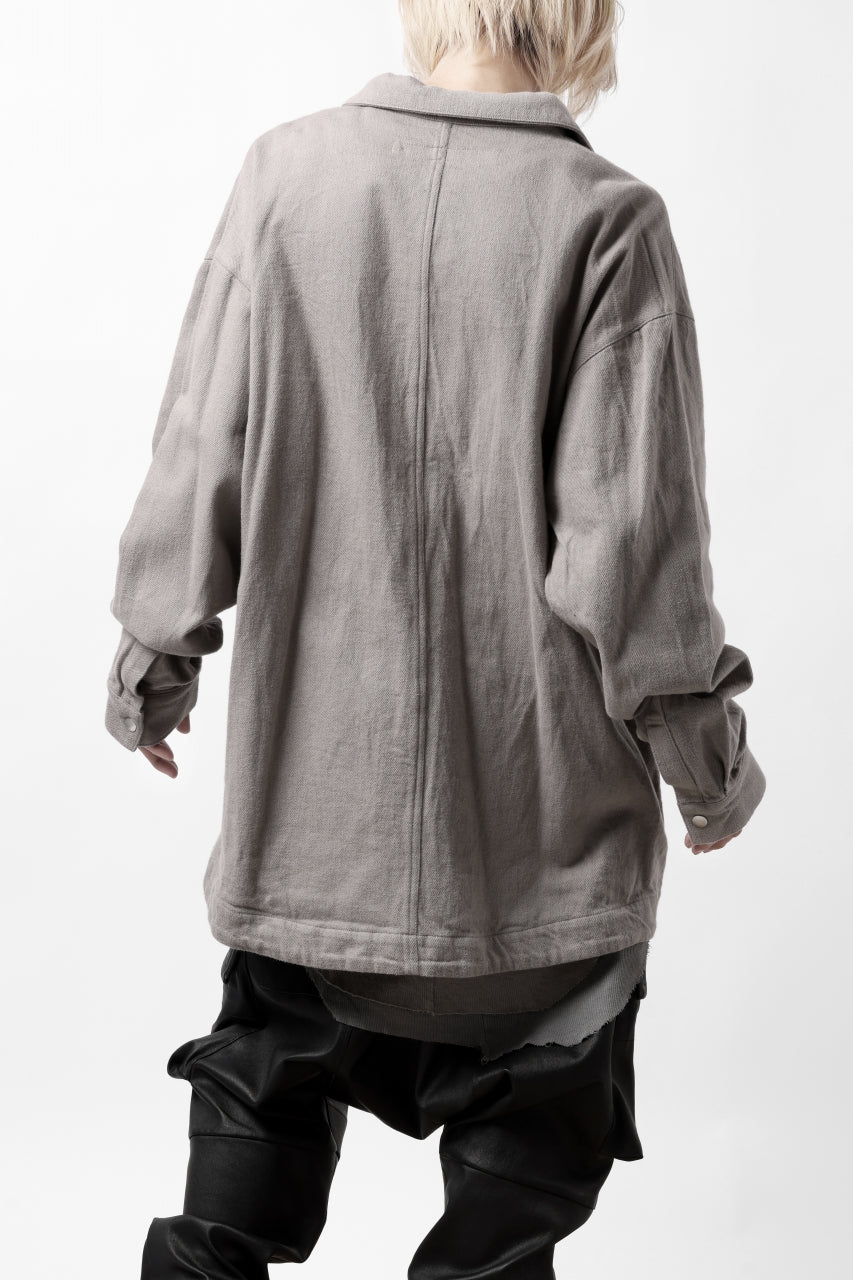 A.F ARTEFACT SNAPPED OVER SHIRT / COTTON TWILL