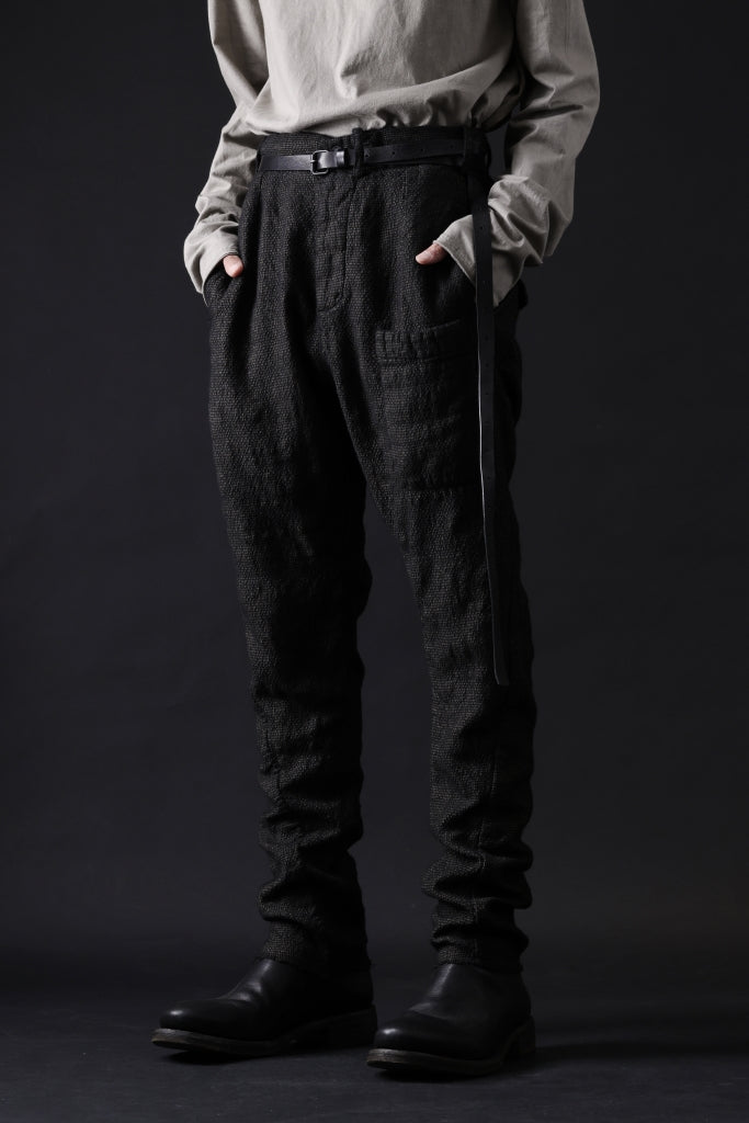 masnada BAGGY AVIATOR PANTS / OVER DYED HEMP AND WOOL