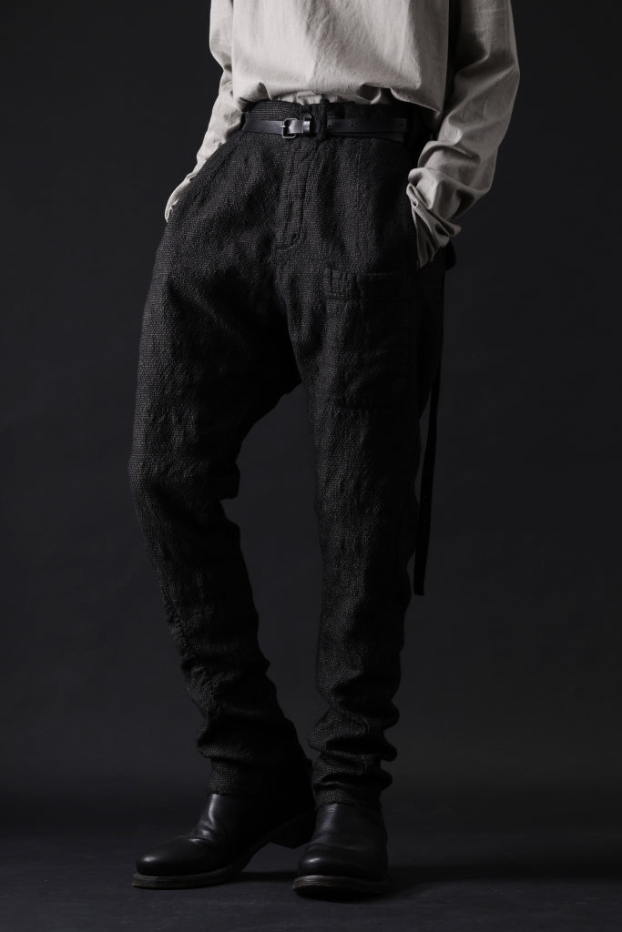 masnada BAGGY AVIATOR PANTS / OVER DYED HEMP AND WOOL