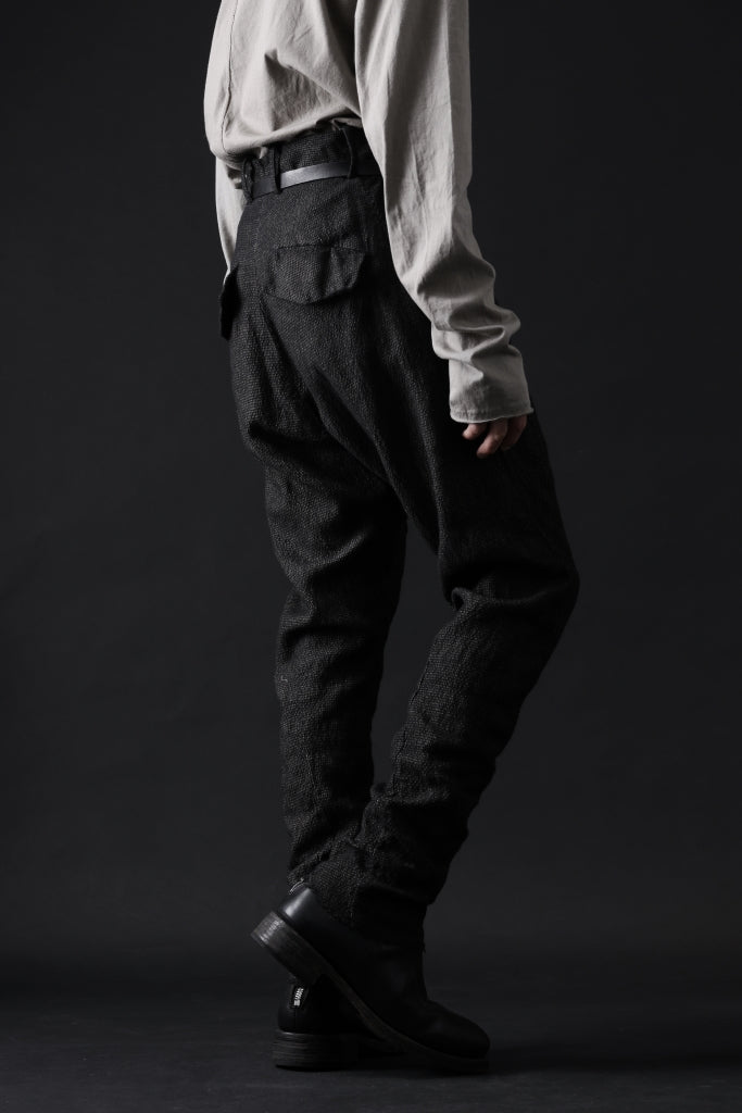 masnada BAGGY AVIATOR PANTS / OVER DYED HEMP AND WOOL