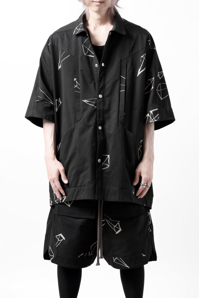 A.F ARTEFACT PYRA PATTERN PRINT H/S COVER-ALL SHIRT