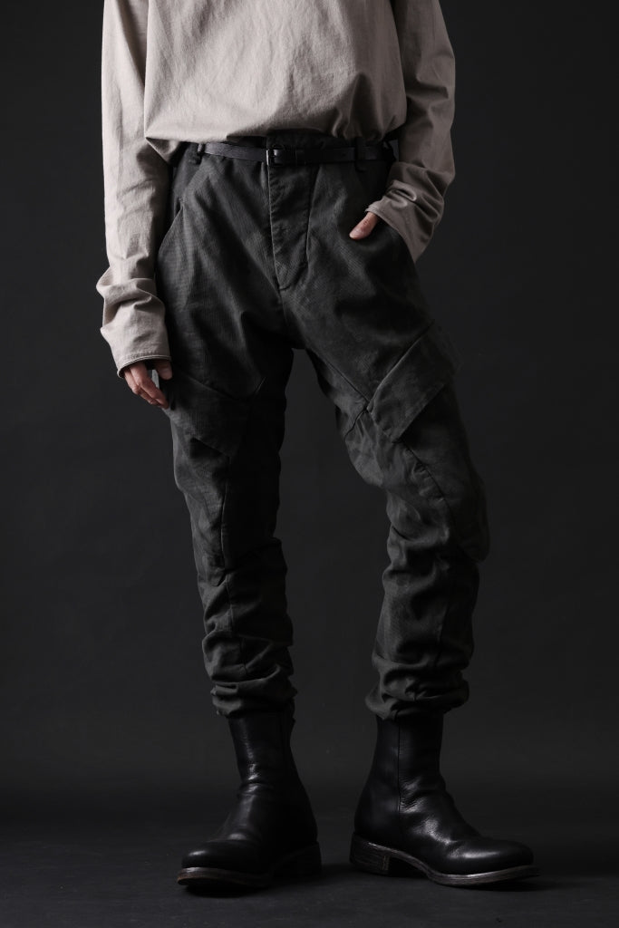masnada BAGGY CARGO PANTS / STRETCH MICRO RIP COTTON