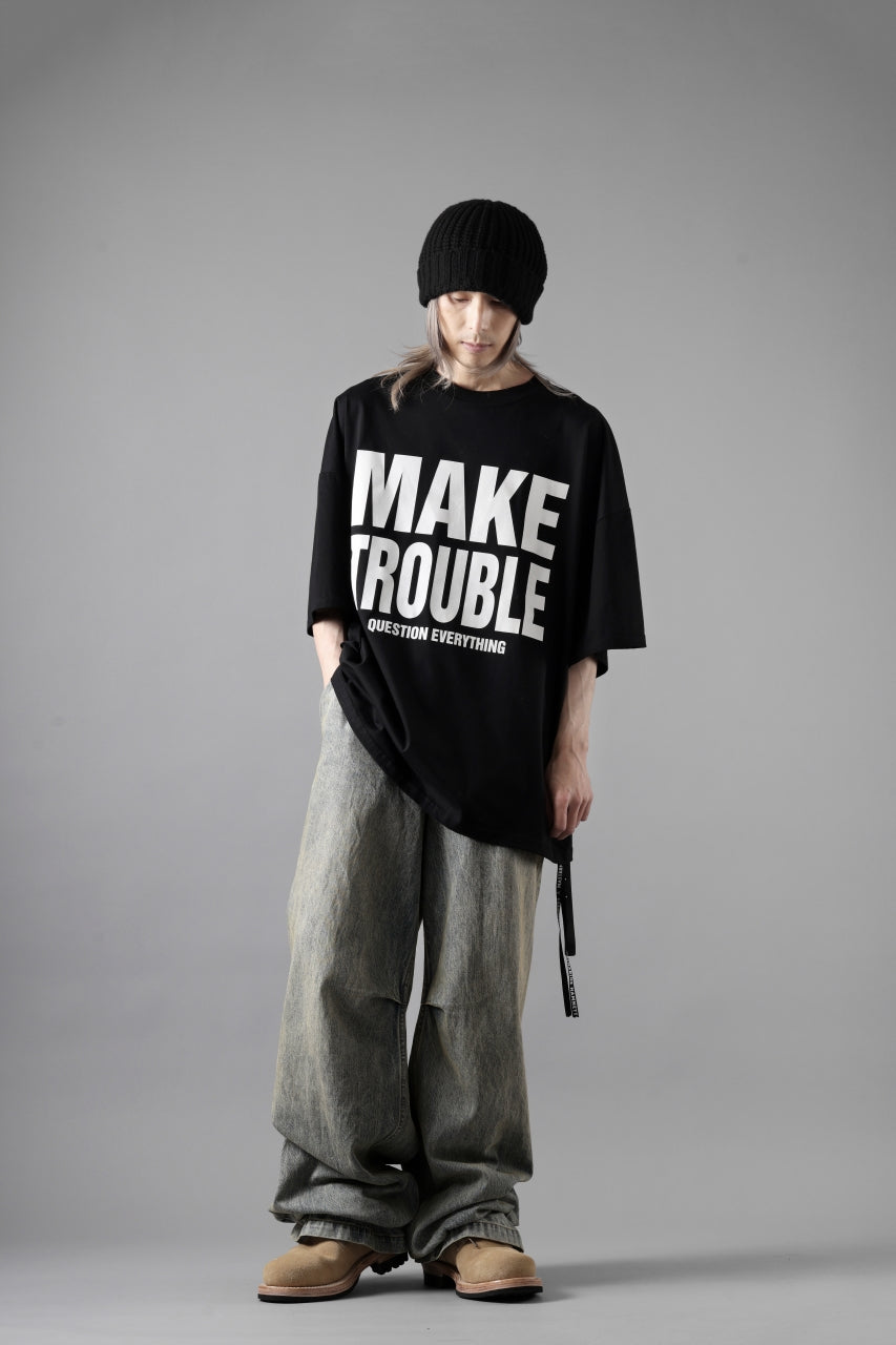 MASTERMIND WORLD x KATHARINE HAMNETT SLOGAN BIG TEE / MAKE TROUBLE