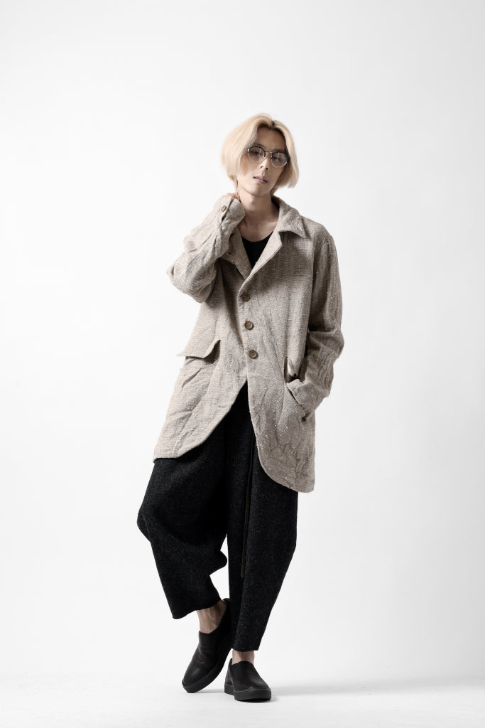 YUTA MATSUOKA semi-double jacket / knot yarn wool linen