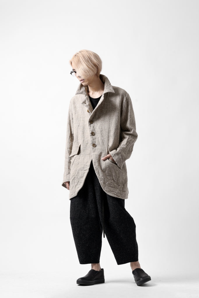 YUTA MATSUOKA semi-double jacket / knot yarn wool linen