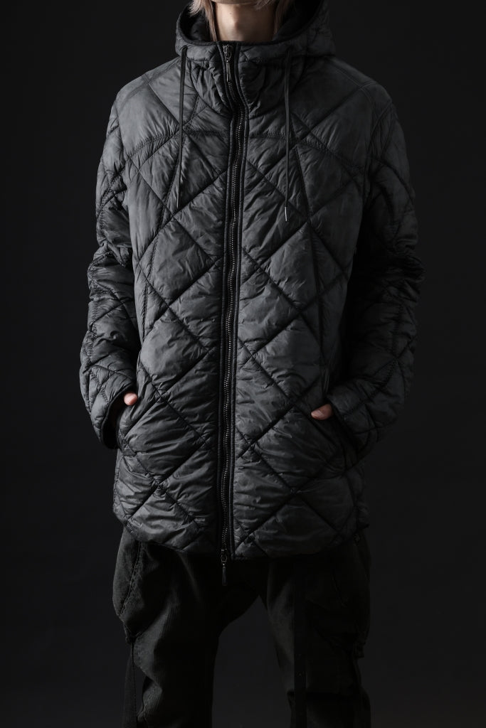masnada QUILTED HOOD JACKET / OVER STUFFED PAPER NYLON