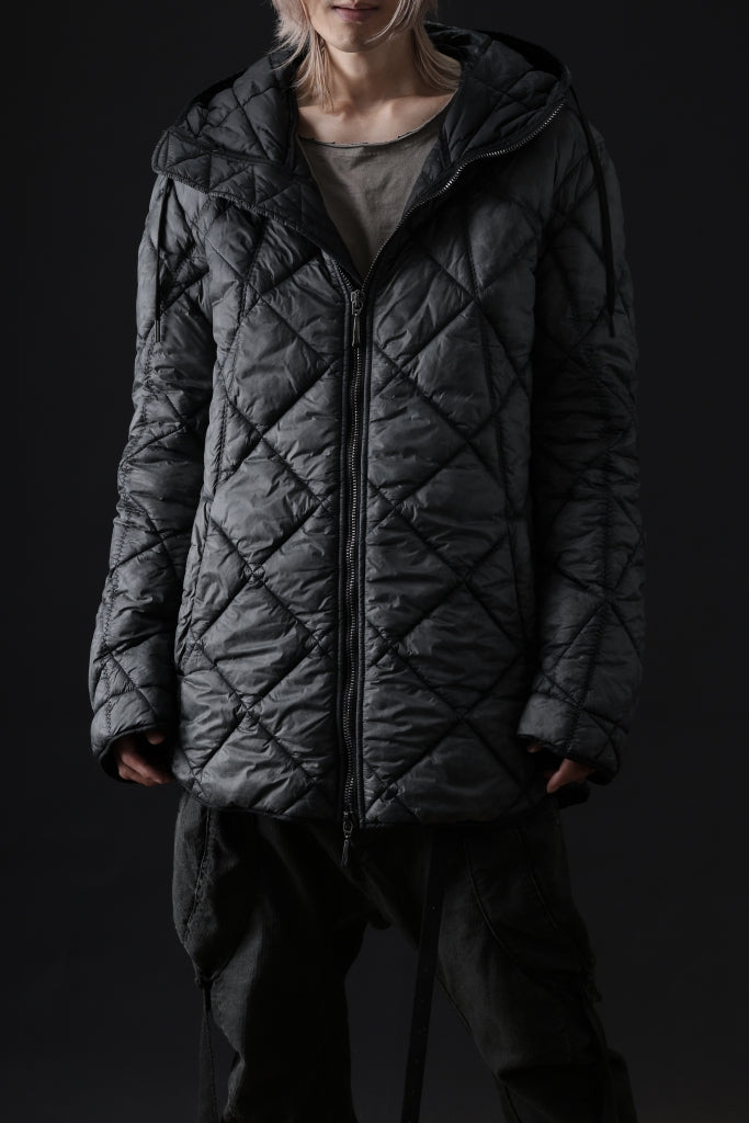 masnada QUILTED HOOD JACKET / OVER STUFFED PAPER NYLON