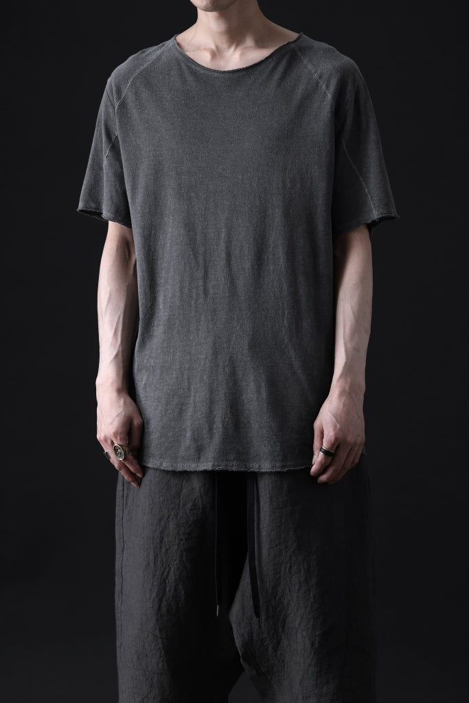 daub RAGLAN STITCH S/S CUTSEWN / COLD DYED COTTON LINEN JERSEY