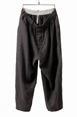 YUTA MATSUOKA easy darts pants / brushed linen canvas