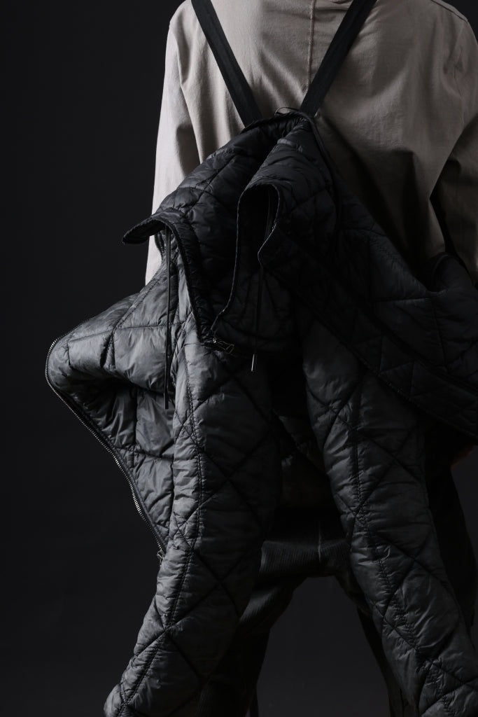 masnada QUILTED HOOD JACKET / OVER STUFFED PAPER NYLON