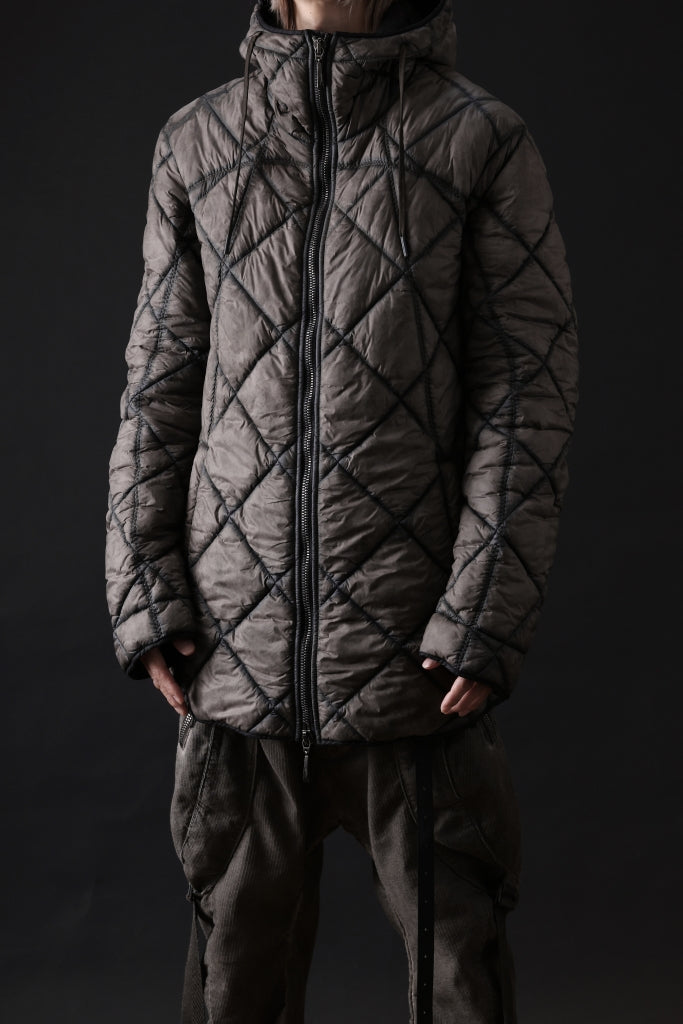 masnada QUILTED HOOD JACKET / OVER STUFFED PAPER NYLON