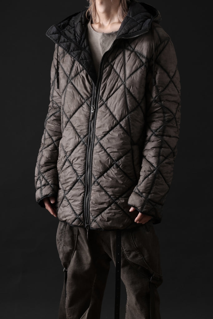 masnada QUILTED HOOD JACKET / OVER STUFFED PAPER NYLON