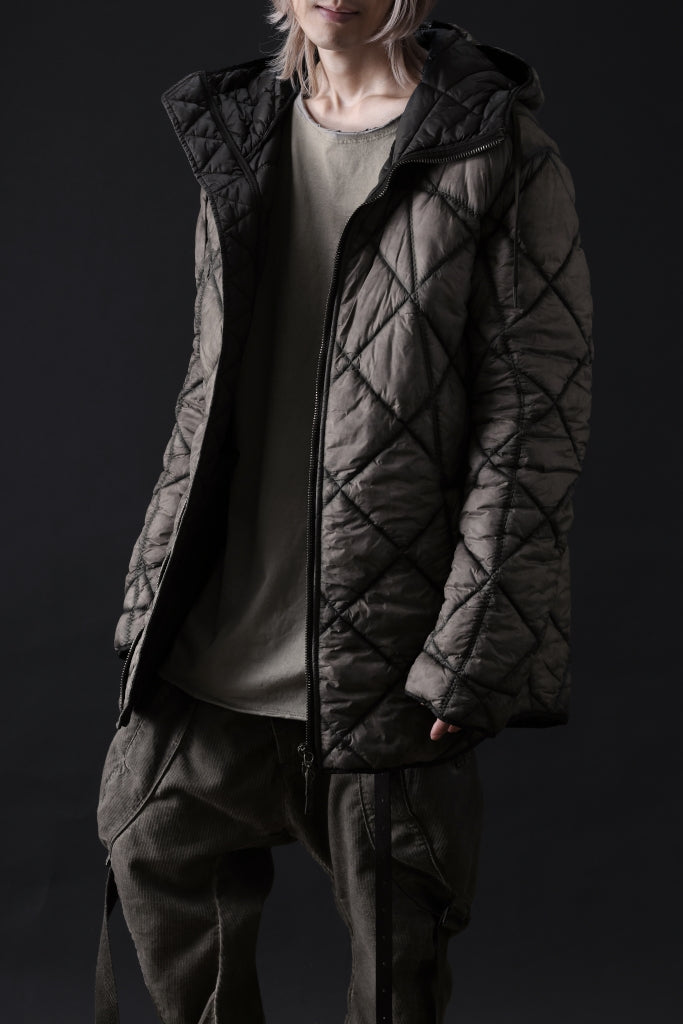 masnada QUILTED HOOD JACKET / OVER STUFFED PAPER NYLON