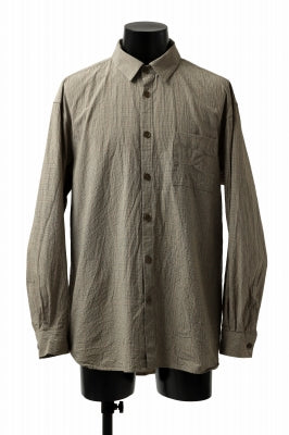 YUTA MATSUOKA exclusive plain shirt / organic cotton washer check